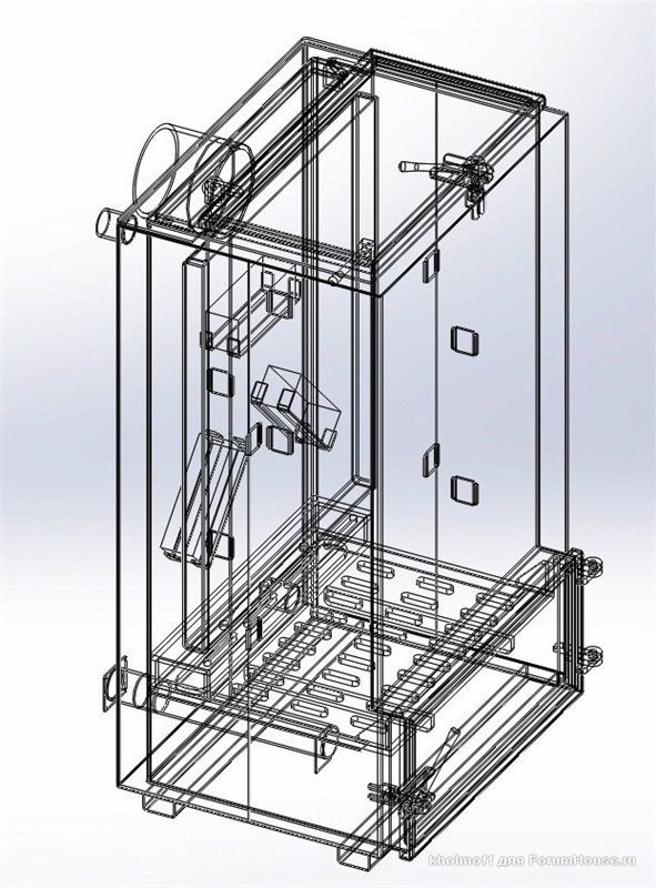 Конструкция и устройство котла Холмова в 3D