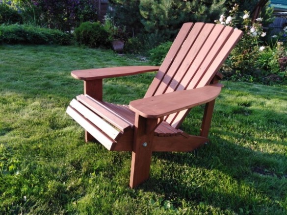 Садовое кресло для комфортного отдыха Адирондак. Модель 