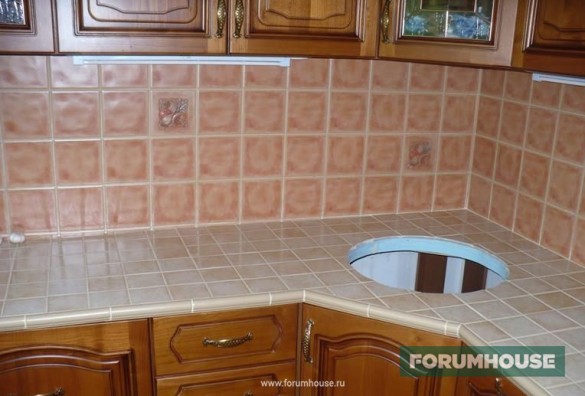 Кухонная столешница из керамической плитки своими руками