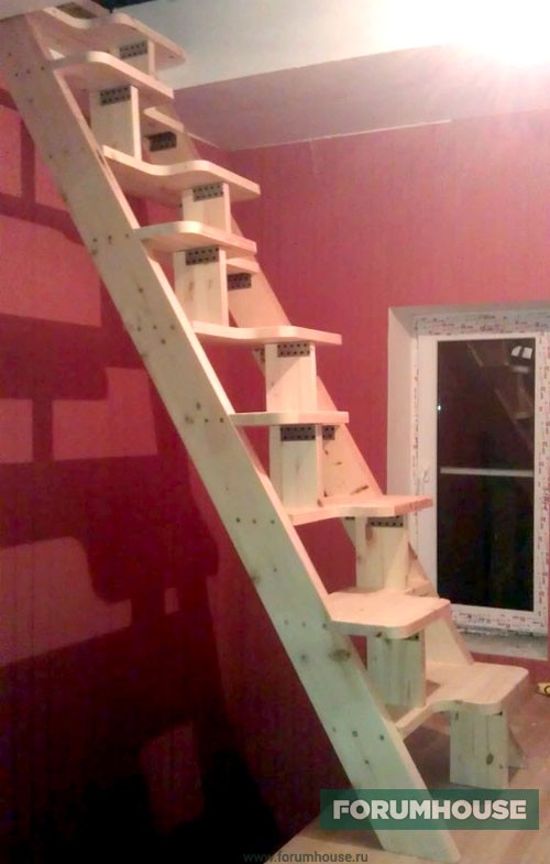 Лестница «гусиный шаг»: фото