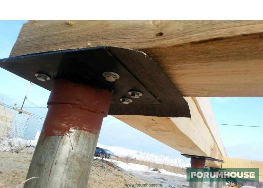 Правила обустройства деревянной обвязки для свайного фундамента. - Статья -  Журнал - FORUMHOUSE