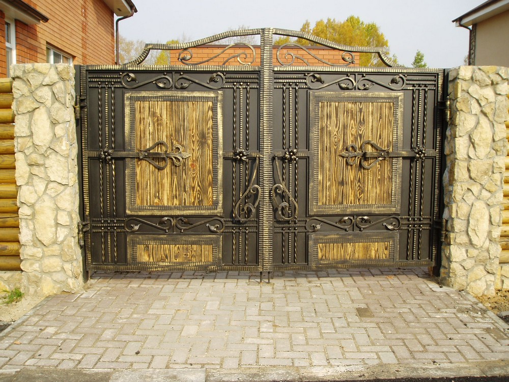 Ворота в частном доме своими руками (74 фото)